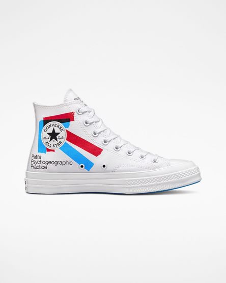 Women's Converse x Patta x Experimental Jetset Chuck 70 High Top Shoes White / Red / Blue | AU 39816V